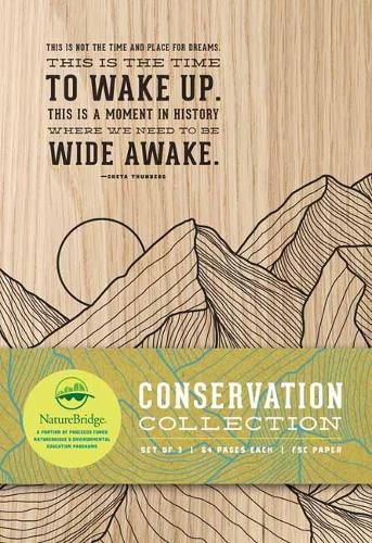 Conservation Sewn Notebook Collection (Set of 3): Large (Notebook With Quotes, Hiking Journal, Camping Journal