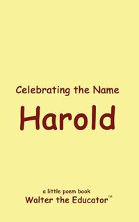 Cover image for Celebrating the Name Harold