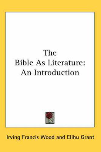 Cover image for The Bible as Literature: An Introduction