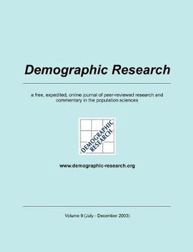 Cover image for Demographic Research, Volume 9: a free, expedited, online journal of peer-reviewed research and commentary in the population sciences