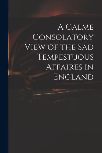 Cover image for A Calme Consolatory View of the Sad Tempestuous Affaires in England