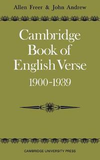 Cover image for Cambridge Book of English Verse 1900-1939