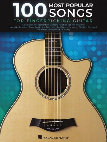 Cover image for 100 Most Popular Songs for Fingerpicking Guitar: Solo Guitar Arrangements in Standard Notation and Tab