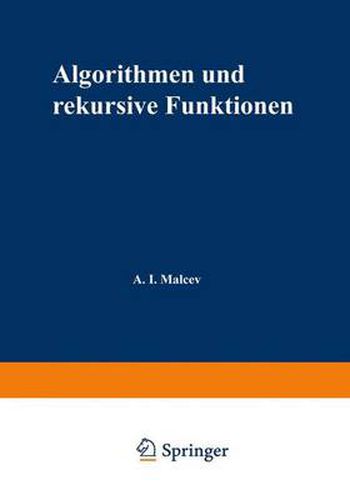 Cover image for Algorithmen Und Rekursive Funktionen