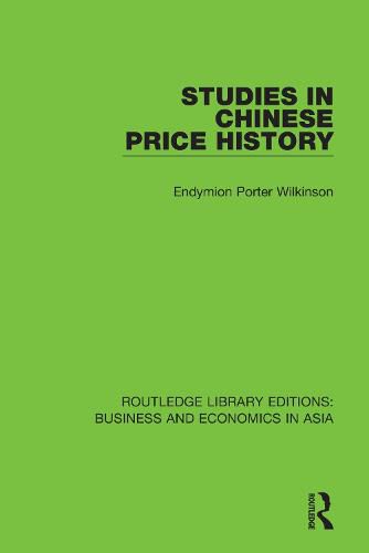 Cover image for Studies in Chinese Price History