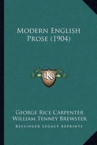 Cover image for Modern English Prose (1904)