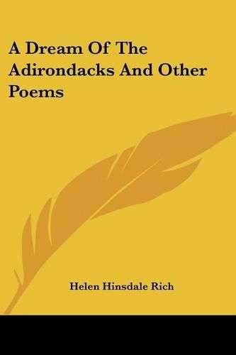 Cover image for A Dream of the Adirondacks and Other Poems