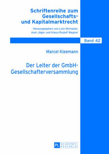 Cover image for Der Leiter Der Gmbh-Gesellschafterversammlung