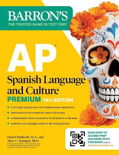 Cover image for AP Spanish Language and Culture Premium, Fourteenth Edition: Prep Book with 5 Practice Tests + Comprehensive Review + Online Practice (2026)