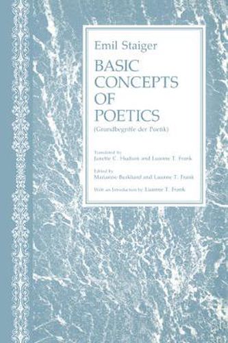 Cover image for Basic Concepts of Poetics