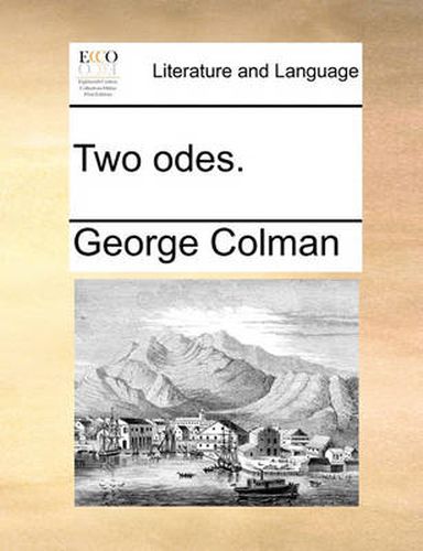 Cover image for Two Odes.