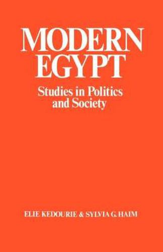 Cover image for Modern Egypt: Studies in Politics and Society