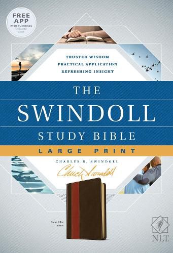 NLT Swindoll Study Bible, Large Print, Brown, The