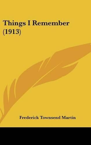 Cover image for Things I Remember (1913)