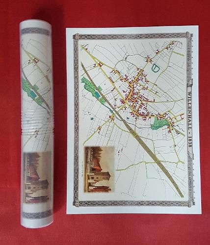 Cover image for Willenhall 1838 - Old Map Supplied in a Clear Two Part Screw Presentation Tube - Print Size 45cm x 32cm