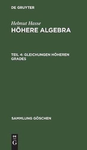 Cover image for Gleichungen hoeheren Grades