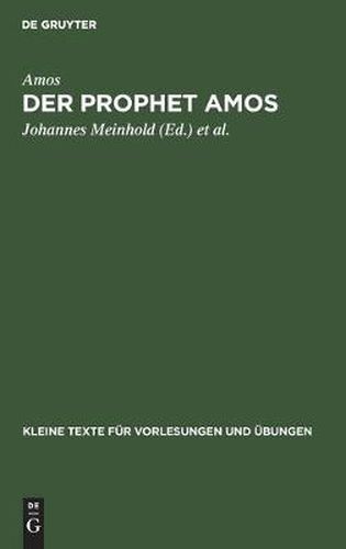 Cover image for Der Prophet Amos