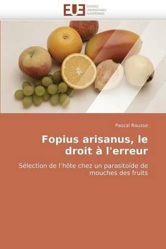 Cover image for Fopius Arisanus, Le Droit L'Erreur