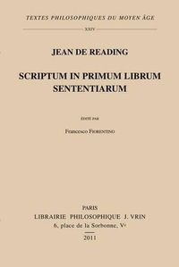 Cover image for Jean de Reading: Scriptum In Primum Librum Sententiarum