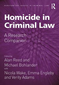 Cover image for Homicide in Criminal Law: A Research Companion