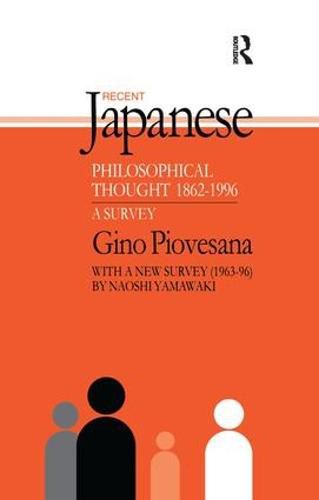 Cover image for Recent Japanese Philosophical Thought 1862-1994: A Survey