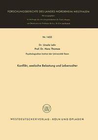 Cover image for Konflikt, Seelische Belastung Und Lebensalter