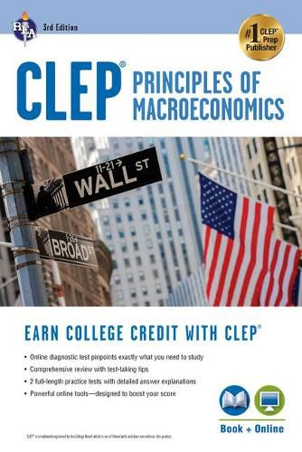 Cover image for CLEP Principles of Macroeconomics 3rd Ed., Book + Online