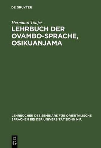 Cover image for Lehrbuch der Ovambo-Sprache, Osikuanjama