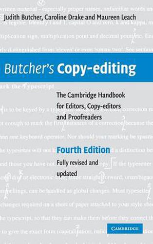 Cover image for Butcher's Copy-editing: The Cambridge Handbook for Editors, Copy-editors and Proofreaders