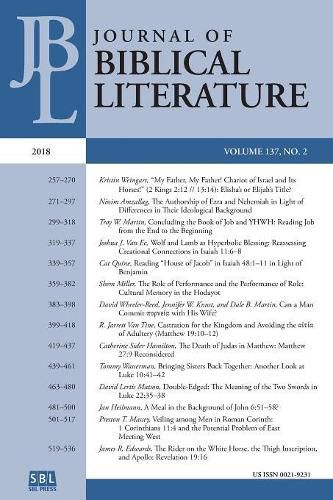 Journal of Biblical Literature 137.2 (2018)