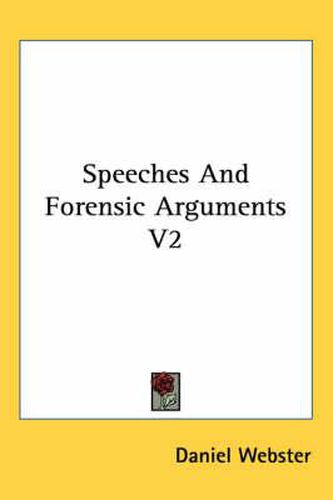 Cover image for Speeches and Forensic Arguments V2