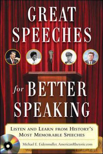 Cover image for Great Speeches For Better Speaking (Book + Audio CD)