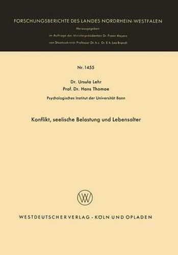 Konflikt, Seelische Belastung Und Lebensalter