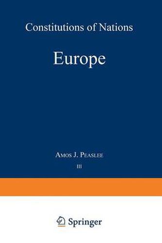 Volume III - Europe: Constitutions of Nations