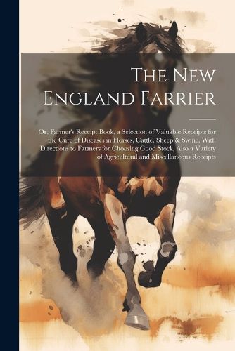 Cover image for The New England Farrier; or, Farmer's Receipt Book, a Selection of Valuable Receipts for the Cure of Diseases in Horses, Cattle, Sheep & Swine, With Directions to Farmers for Choosing Good Stock, Also a Variety of Agricultural and Miscellaneous Receipts