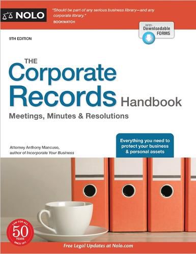 Cover image for The Corporate Records Handbook: Meetings, Minutes & Resolutions