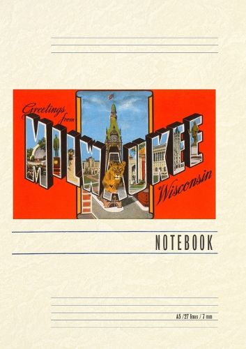 Cover image for Vintage Lined Notebook Greetings from Milwaukee, Wisconsin