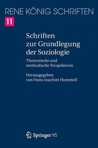 Schriften Zur Grundlegung Der Soziologie: Theoretische Und Methodische Perspektiven