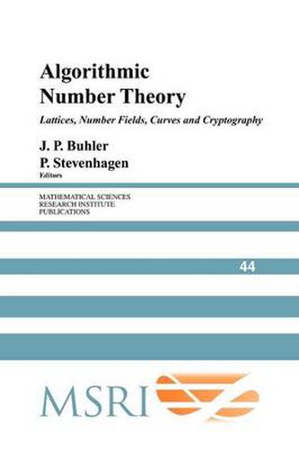 Cover image for Algorithmic Number Theory: Lattices, Number Fields, Curves and Cryptography