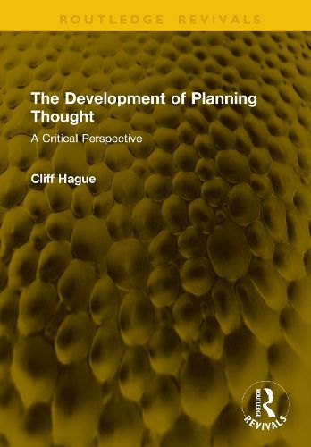 Cover image for The Development of Planning Thought