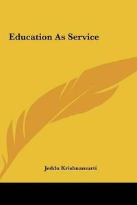 Cover image for Education as Service