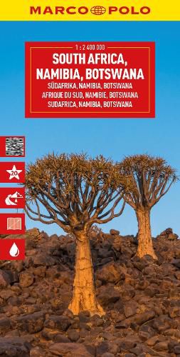 Cover image for South Africa, Namibia & Botswana Marco Polo Map