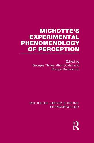 Cover image for Michotte's Experimental Phenomenology of Perception