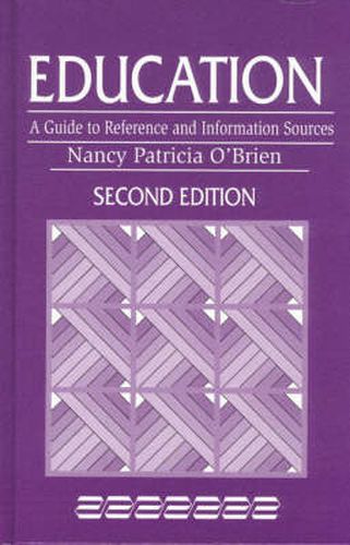 Cover image for Education: A Guide to Reference and Information Sources, 2nd Edition