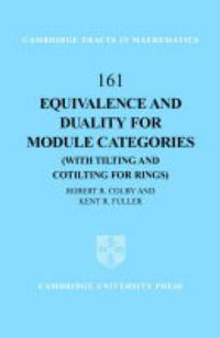 Cover image for Equivalence and Duality for Module Categories with Tilting and Cotilting for Rings