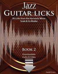 Cover image for Jazz Guitar Licks: 25 Licks from the Harmonic Minor Scale and its Modes with Audio & Video