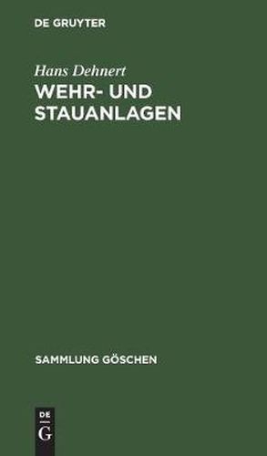 Cover image for Wehr- und Stauanlagen