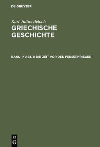 Cover image for Die Zeit vor den Perserkriegen