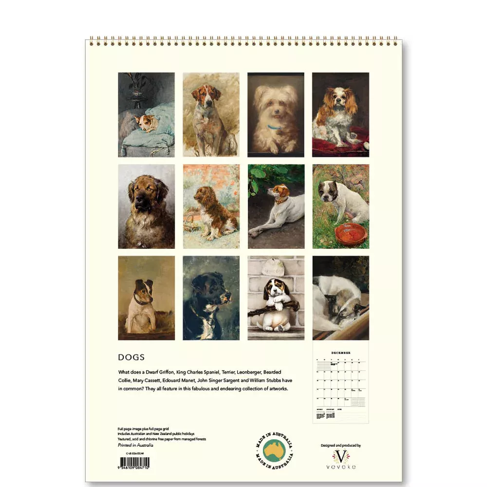 Dogs Medium 2026 Calendar