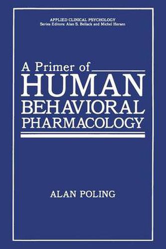 Cover image for A Primer of Human Behavioral Pharmacology